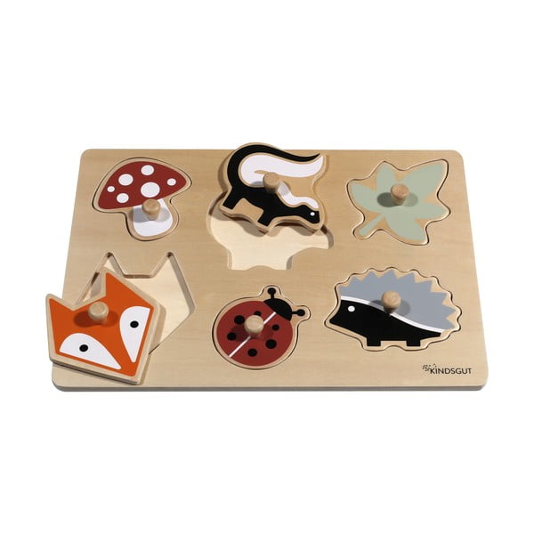 Drewniane puzzle (liczba elementów 6) Forest – Kindsgut-image-4
