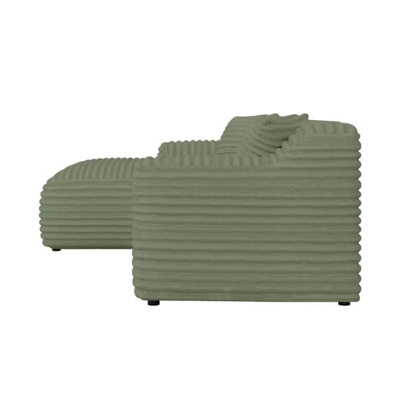 Zielony sztruksowy narożnik (lewostronny/z szezlongiem) Martin – Ropez-image-3