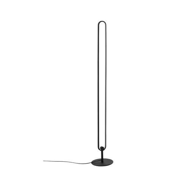 Metalowa lampa stojąca LED ze ściemniaczem w kolorze matowej czerni (wysokość 130 cm) Loop – Ellos Home