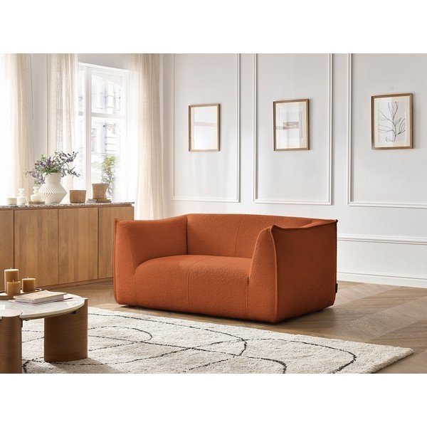 Pomarańczowa sofa z materiału bouclé 170 cm Giorgia – Bobochic Paris-image-1