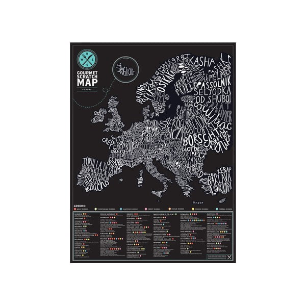 Mapa/zdrapka smakosza po Europie Luckies of London-image-3