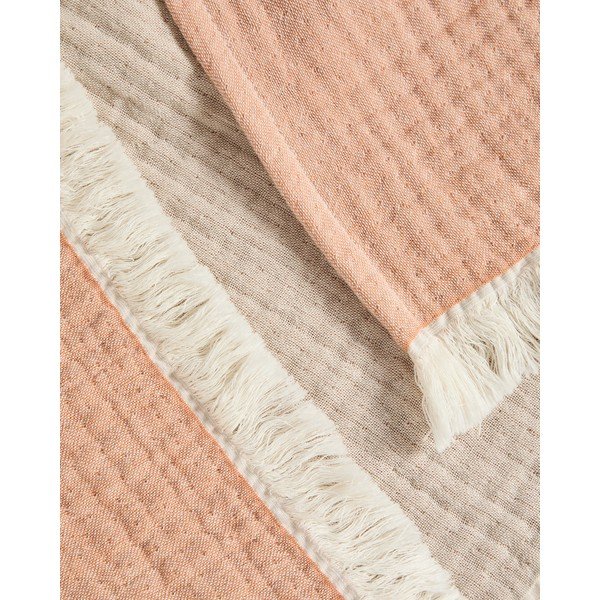 Łososiowy koc dziecięcy muślinowy 130x170 cm Nafine – Kave Home-image-2
