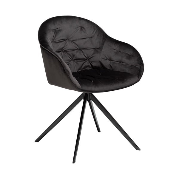 Czarne aksamitne krzesło DAN-FORM Denmark Cray