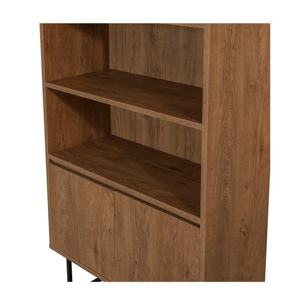 Regał w dekorze orzecha 80x182 cm Rodez – Kalune Design-image-4