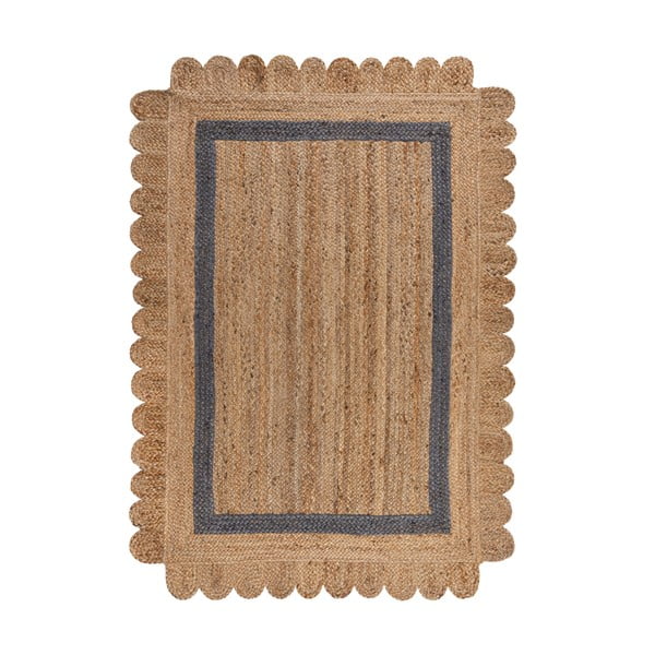 Szaro-naturalny dywan z juty tkany ręcznie 160x230 cm Grace Grey – Flair Rugs