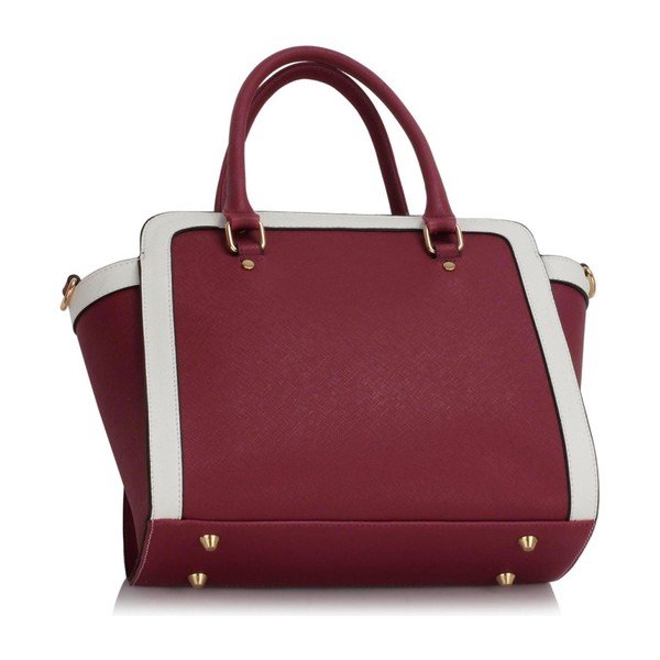 Torebka L&S Bella Burgundy & White-image-2