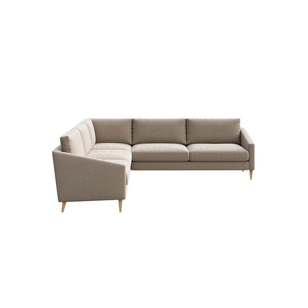 Beżowy aksamitny narożnik Karoto – Ame Yens-image-3