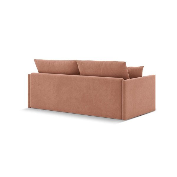 Różowa aksamitna rozkładana sofa 209 cm Shannon – Cosmopolitan Design-image-4