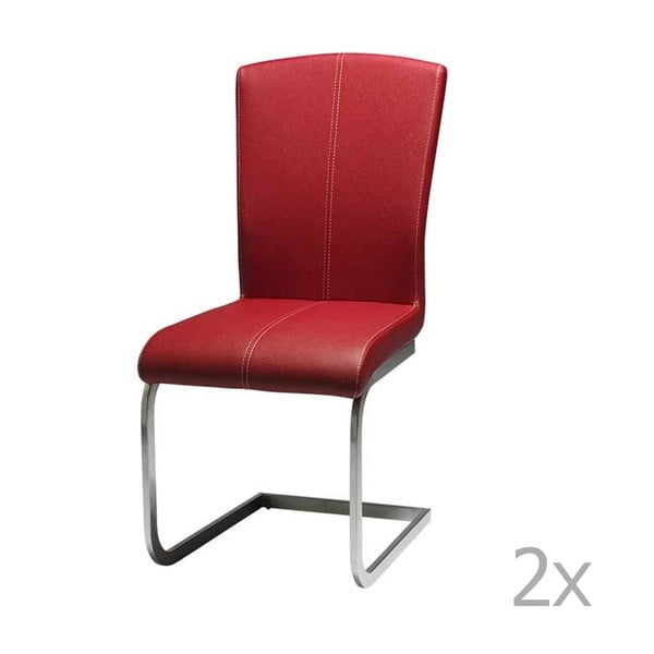 Zestaw 2 czerwonych krzeseł Furnhouse Tolouse