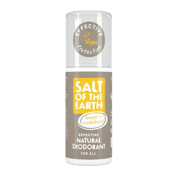 Naturalny dezodorant w sprayu Salt of the Earth Pure Aura Ambra Santal, 100 ml