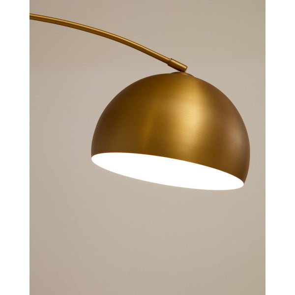 Lampa stojąca w kolorze złota z metalowym kloszem (wys. 185 cm) Madali – Kave Home-image-2