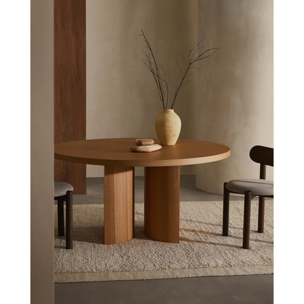 Okrągły stół w dekorze dębu ø 150 cm Nealy – Kave Home-image-2