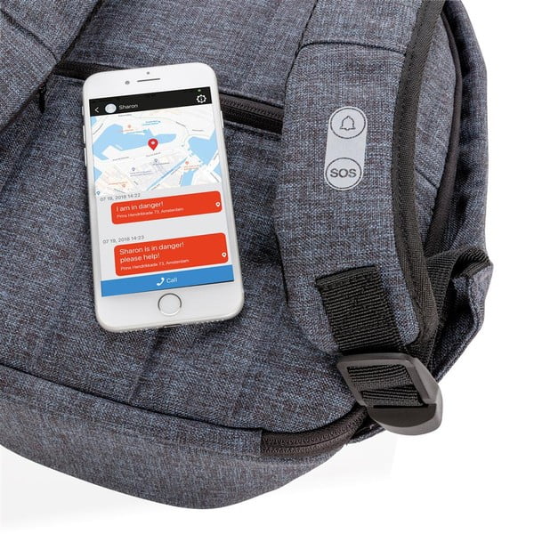 Niebiesko-szary damski plecak antykradzieżowy XD Design Elle Protective, 8 l-image-4