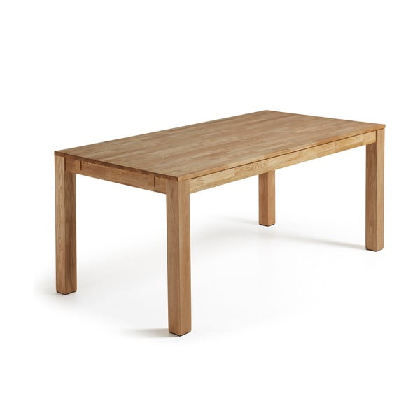 Rozkładany stół do jadalni z drewna dębowego Kave Home, 180 x 90 cm