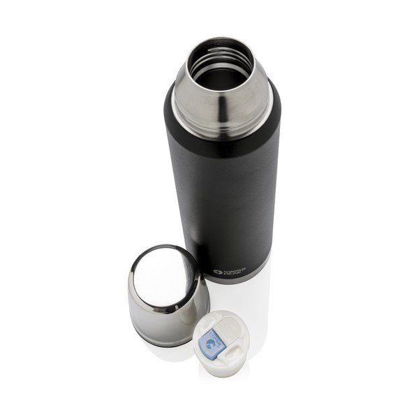Czarny termos ze stali nierdzewnej Swiss Peak, 1 l-image-1