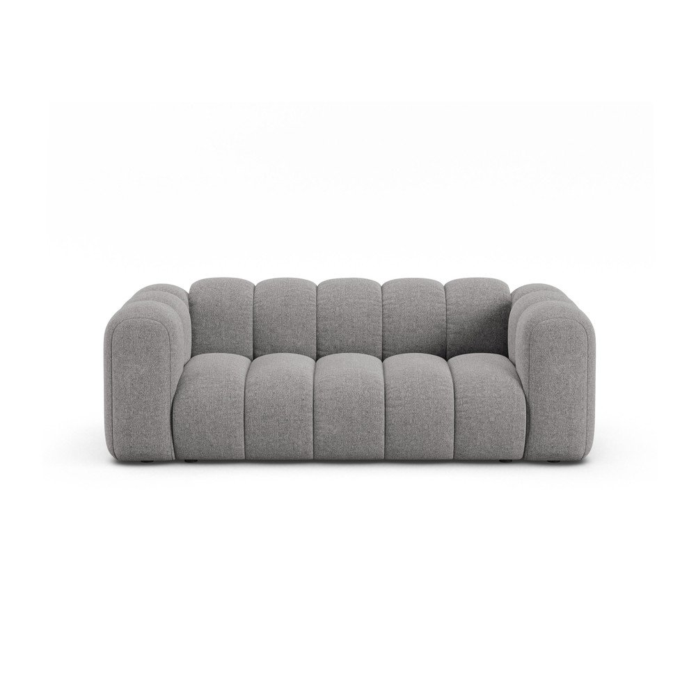 Szara sofa z tkaniny szenilowej 200 cm Lupine – Micadoni