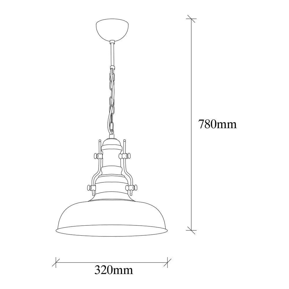 Czarna lampa wisząca z metalowym kloszem ø 32 cm Detroit – Opviq lights (zdjęcie 5)