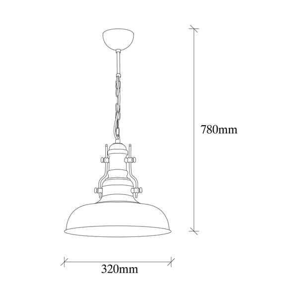 Czarna lampa wisząca z metalowym kloszem ø 32 cm Detroit – Opviq lights-image-4