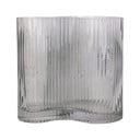 Szary szklany wazon PT LIVING Wave, wys. 18 cm