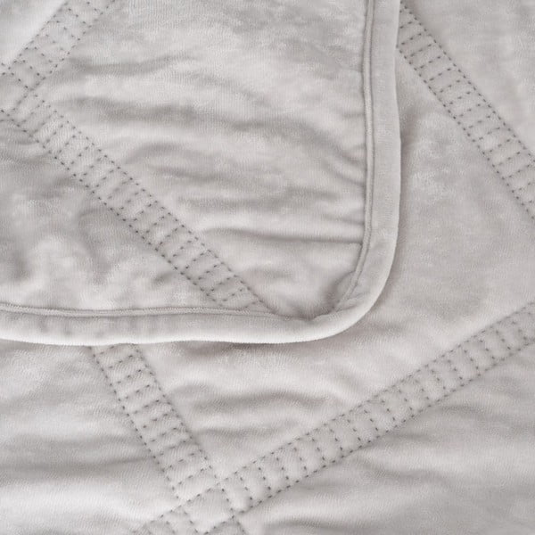 Kremowa aksamitna narzuta pikowana 180x260 cm – Ixia-image-1