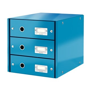 Niebieski pojemnik z 3 szufladami Click&Store – Leitz