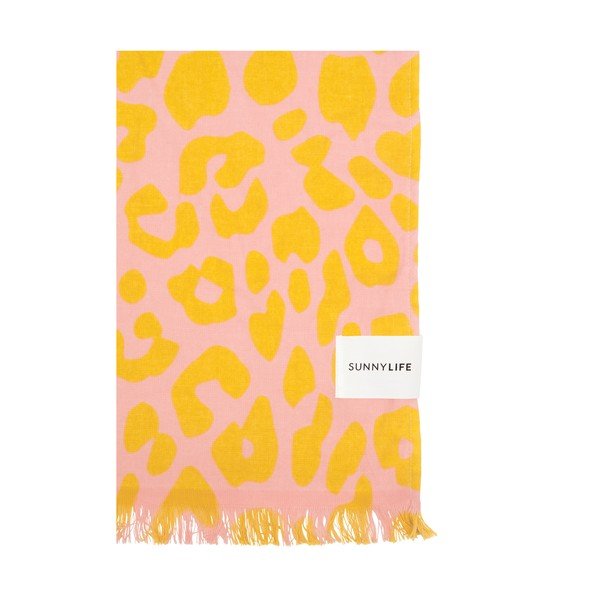 Pomarańczowo-różowy ręcznik plażowy Sunnylife Call of the Wild-image-1