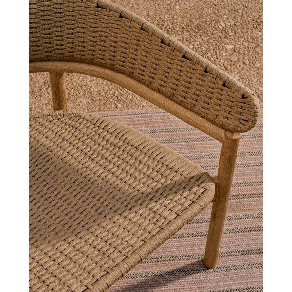 Beżowo-naturalna sofa ogrodowa z litego drewna akacjowego Arinella – Kave Home-image-3