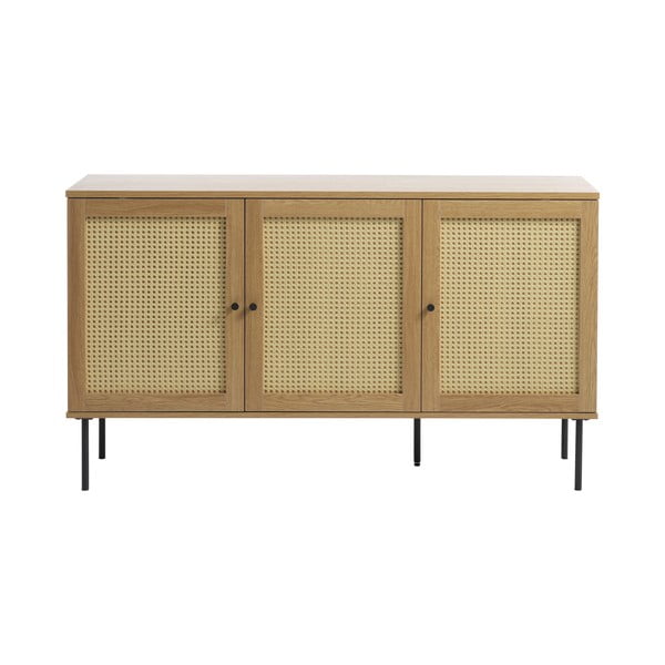 Niska komoda w dekorze dębu w naturalnym kolorze 140x80 cm Pensacola – Unique Furniture