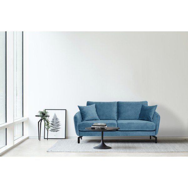 Niebieska sofa z aksamitnym obiciem Scandic Magic, szer. 190 cm-image-1