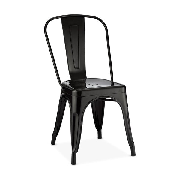 Czarne metalowe krzesła zestaw 2 szt. Korona – Furnhouse