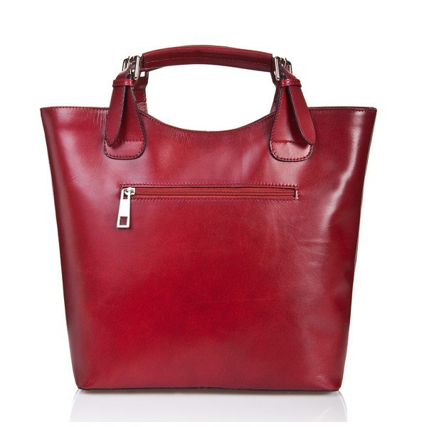 Torebka skórzana Valeria, czerwona-image-1