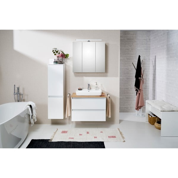 Biała wisząca szafka łazienkowa 35x125 cm Set 360 – Pelipal-image-3