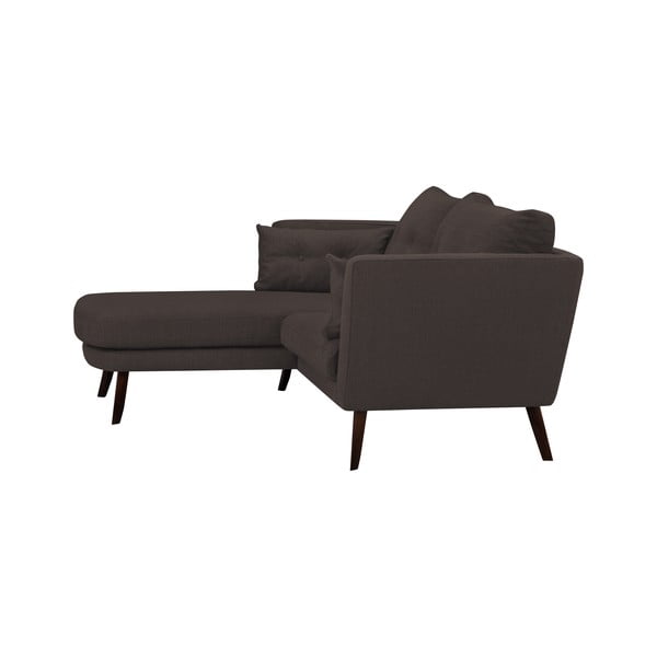 Brązowa sofa 3-osobowa Mazzini Sofas Elena, z szezlongiem po lewej stronie-image-2