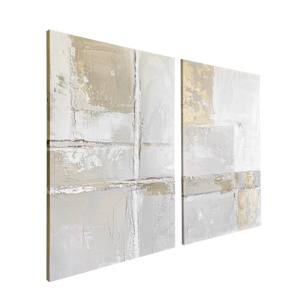 Obrazy z ręcznie malowanymi elementami zestaw 2 szt. 50x70 cm Sail – Styler-image-3