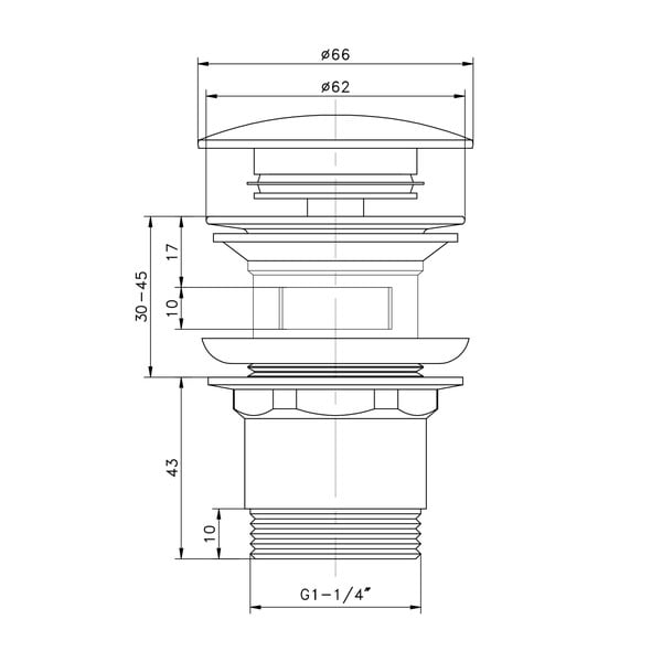 Korek do umywalki Aqualine  – Sapho-image-1
