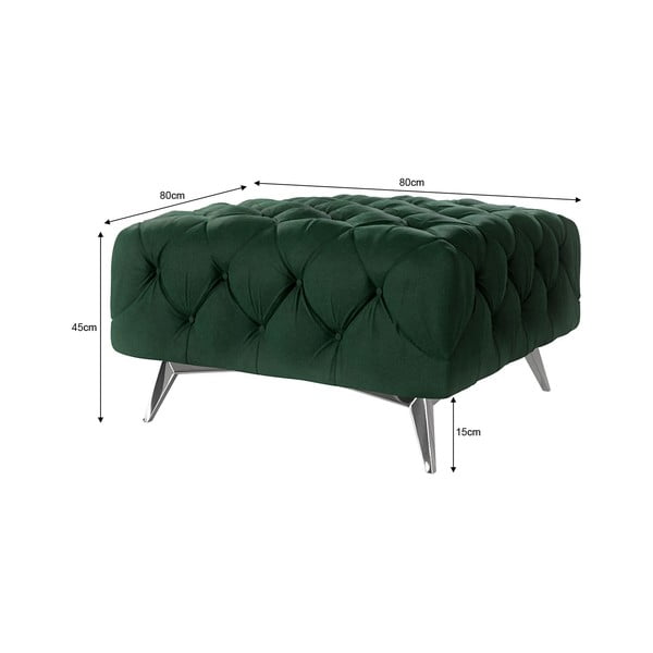 Ciemnozielony aksamitny podnóżek Chelsea – Ropez-image-3