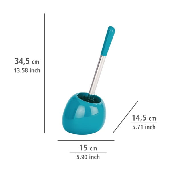 Turkusowa szczotka toaletowa Wenko Polaris Petrol-image-1