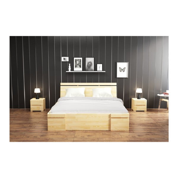 Łóżko 2-osobowe z drewna sosnowego z szufladą SKANDICA Sparta Maxi, 180x200 cm-image-4