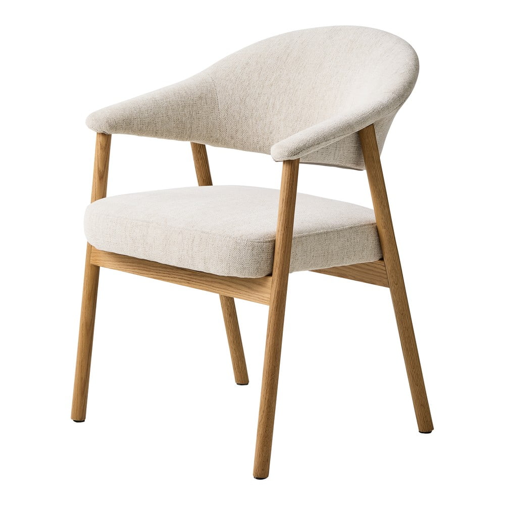 Kremowe fotele jadalniane zestaw z podłokietnikami 2 szt. z litego drewna dębowego Elk – Unique Furniture (zdjęcie 10)