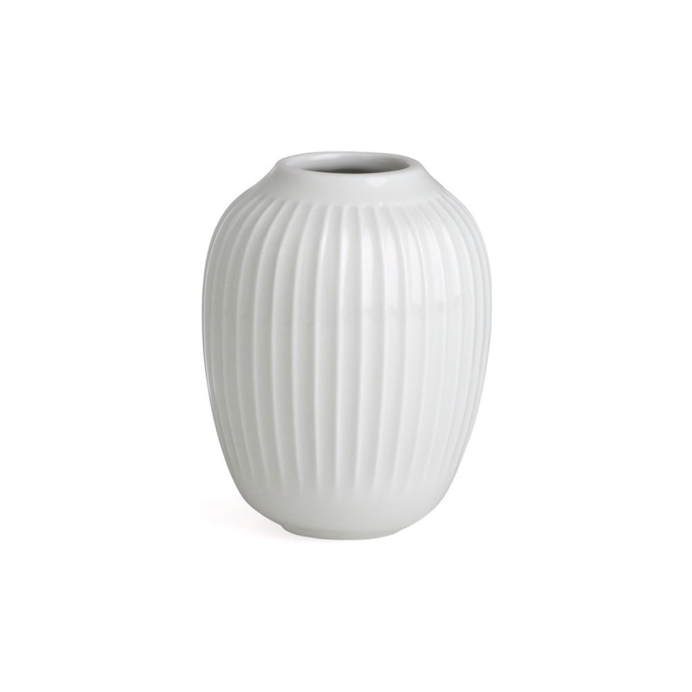 Biały kamionkowy wazon Kähler Design Hammershoi, wys. 10 cm