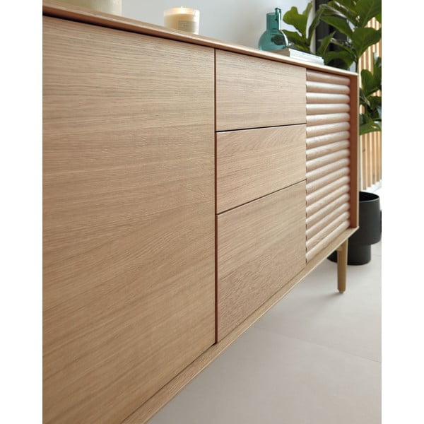Niska komoda w dekorze dębu 200x86 cm Lenon – Kave Home-image-4