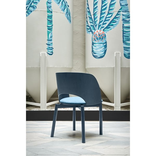 Niebieski tapicerowany fotel jadalniany Dam – Teulat-image-1