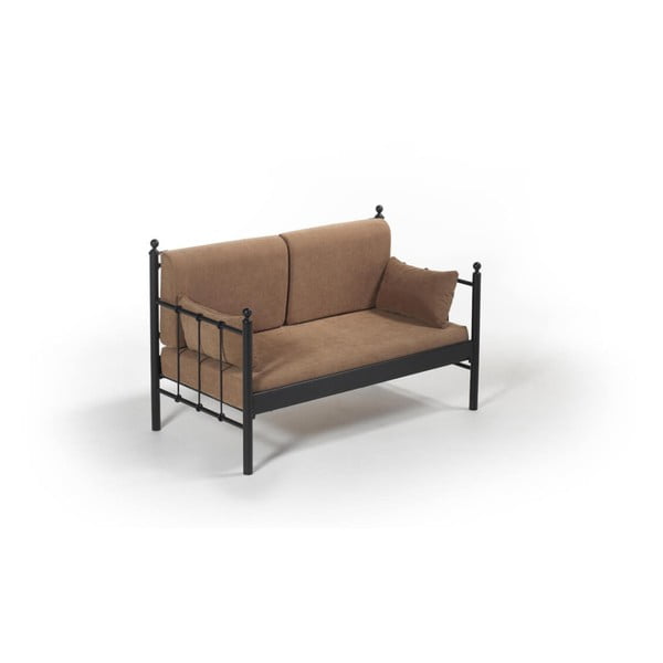 Brązowa 2-osobowa sofa ogrodowa Lalas DK, 76x149 cm