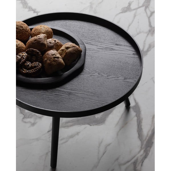 Czarny stolik WOOOD Mesa, Ø 60 cm-image-1