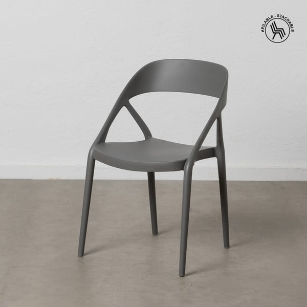 Szare plastikowe krzesła zestaw 2 szt. – Ixia-image-2