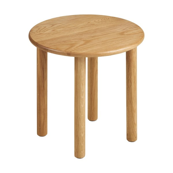 Okrągły stolik z litego drewna dębowego ø 40 cm Jena – House Nordic