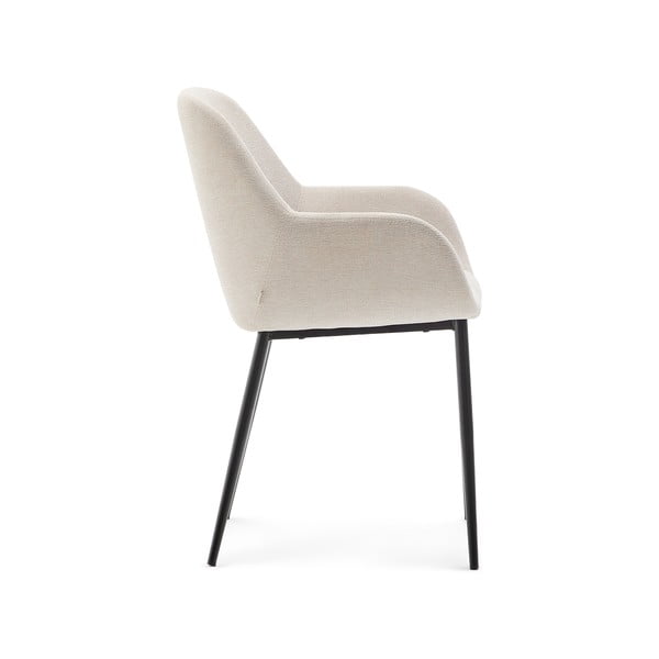 Kremowy tapicerowany fotel jadalniany Konna – Kave Home-image-2