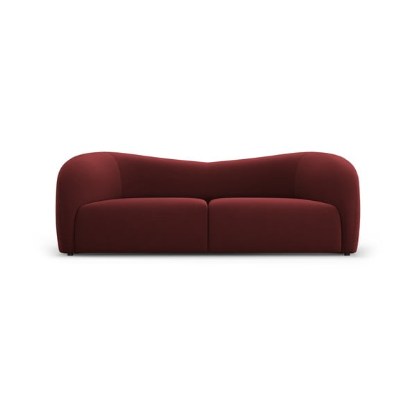 Bordowa aksamitna sofa 197 cm Santi – Interieurs 86