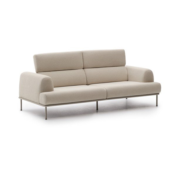 Beżowa sofa z tkaniny szenilowej 234 cm Aurum – Kave Home-image-3