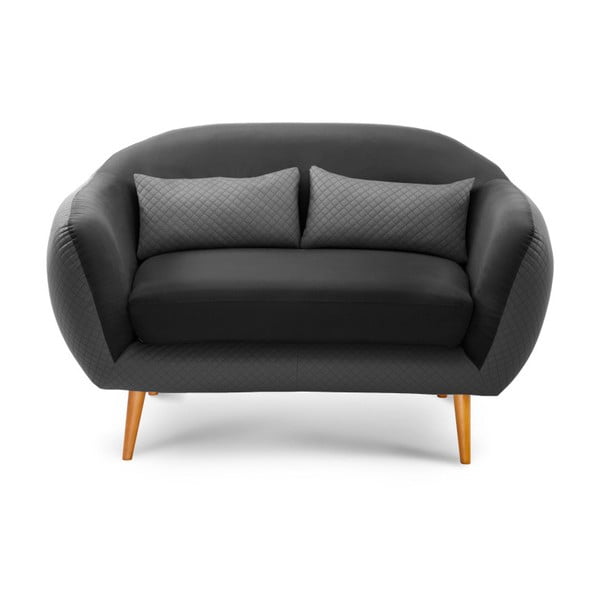 Ciemnoszara sofa 2-osobowa Scandi by Stella Cadente Maison Meteore